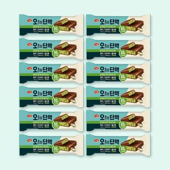 하림 오늘단백 밀크초코 피스타치오 바 48g 12개입 22,138원