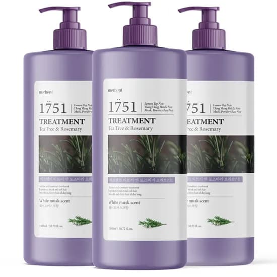 메르헨트 티트리 앤 로즈마리 대용량 트리트먼트 화이트머스크향 1.5L 3개