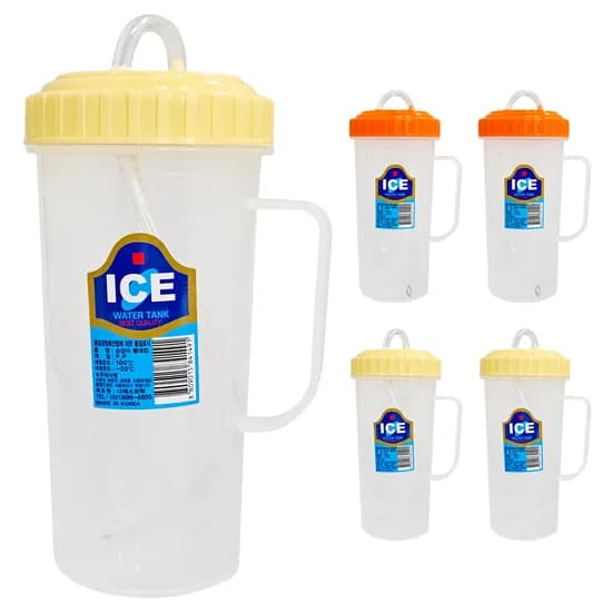 덕신 손잡이 빨대컵, 색상랜덤, 500ml, 5개