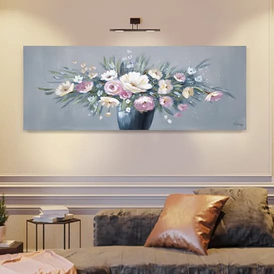 모란꽃 유화그림 캔버스액자, 160x4x60cm