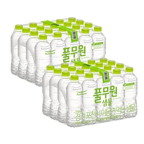 풀무원 샘물, 무라벨, 500ml, 40개
