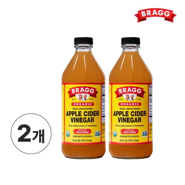 브래그 오가닉 애플사이다 비네거 473ml 2개