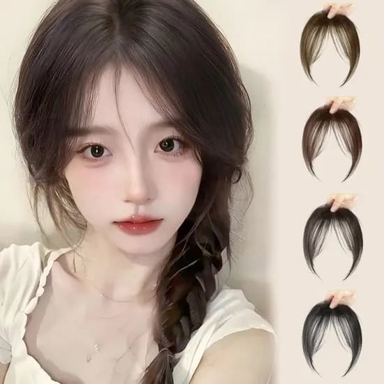 앞머리 가발 시스루 사이드뱅 블랙 1개