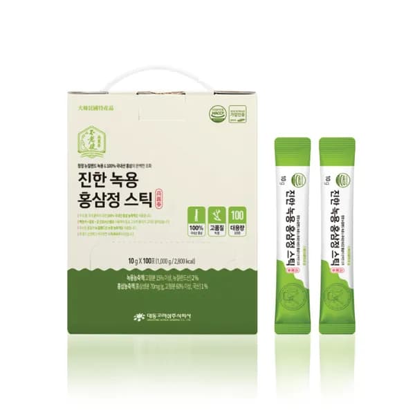 대동고려삼 진한 녹용 홍삼정 스틱 10g 100포