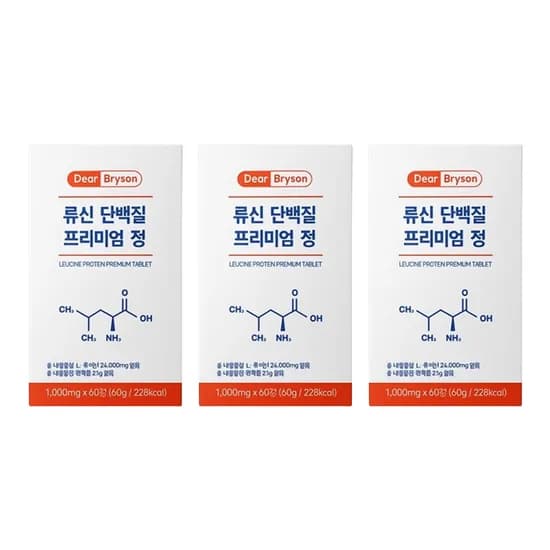 Dear Bros 류신 단백질 프리미엄 정 60정 3박스