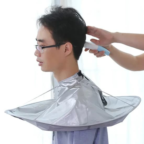 집에서 머리 깎기 헤어컷 망토, 실버, 1개