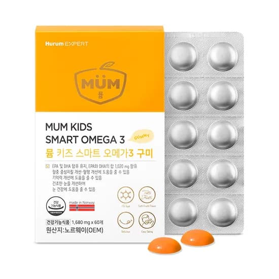 뮴 키즈 스마트 오메가3 구미, 60개입, 1개