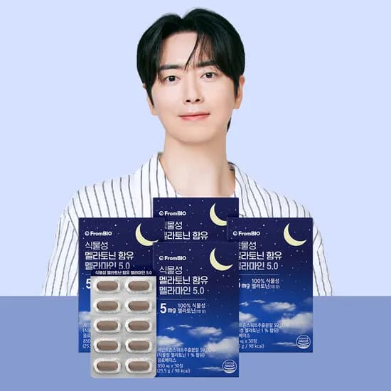 프롬바이오 식물성 멜라토닌 멜라마인 5.0, 850mg, 30정, 4박스