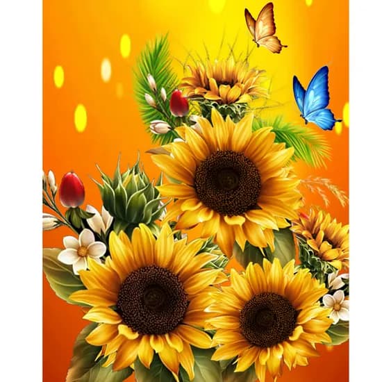 MJS 보석십자수, YH46 금전운 가득 해바라기, 50x40, 1개