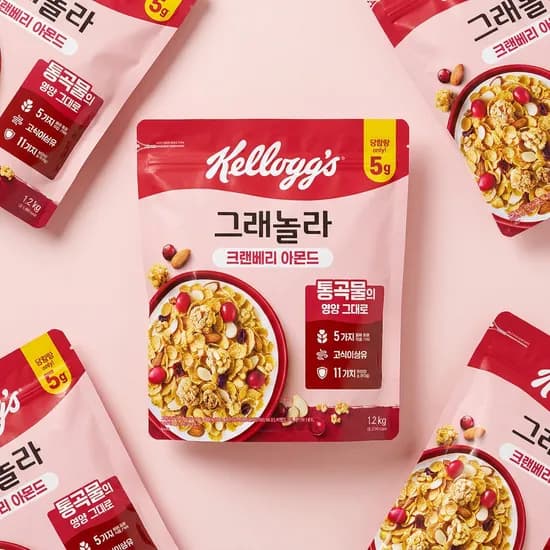 켈로그 그래놀라 크랜베리 아몬드 1.2kg 2개 22,900원