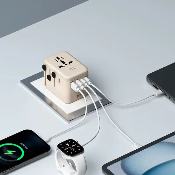 오아 포켓터 해외여행용 USB 5포트 멀티 어댑터 A01488 1개