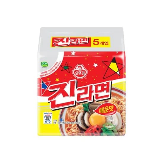 오뚜기 진라면 매운맛 120g 5개