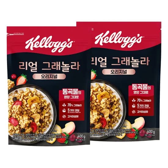 켈로그 리얼 그래놀라 오리지널 400g 2개
