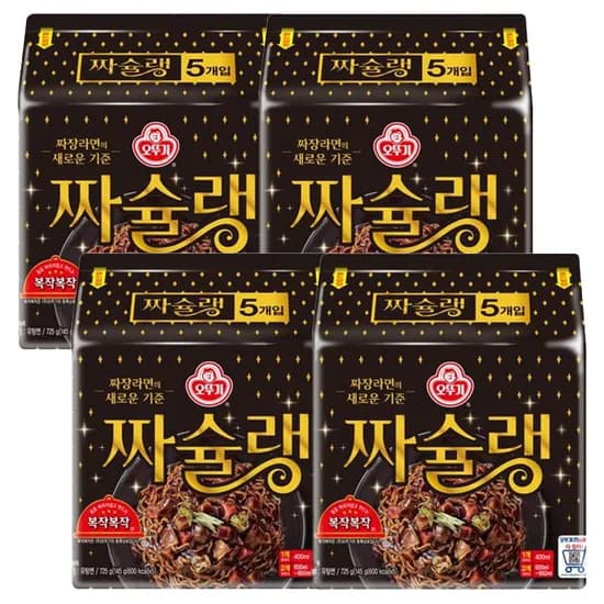 오뚜기 짜슐랭 짜장라면 145g 5개입 4개