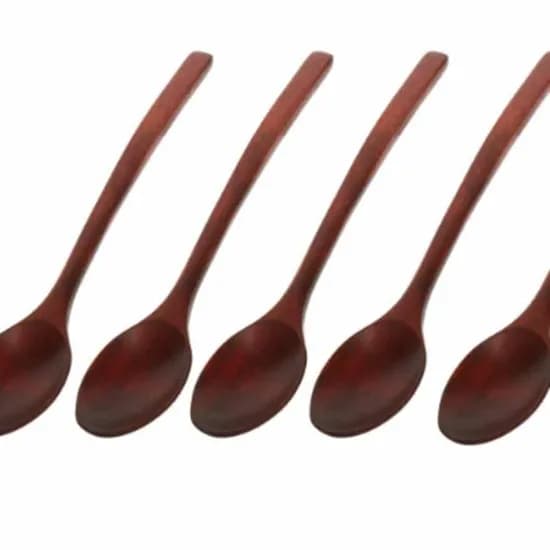 나무 숟가락 5P 나무수저 우드수저, 23cm, 5개