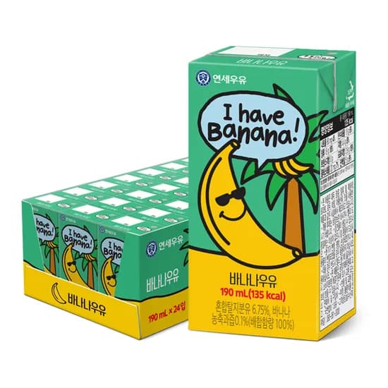 연세우유 바나나우유 190ml 24팩
