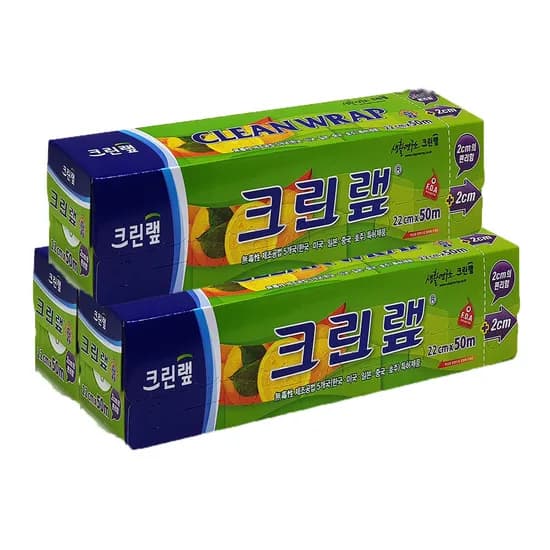 위생용품 크린랩, 22cm x 50m, 3개