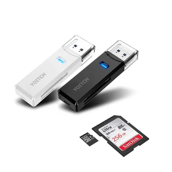 요이치 USB 3.0 카드리더기, 블랙, 1개