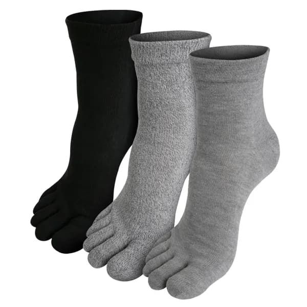 SOCKSMALL 면100 쿨텍스 중목 남성 발가락양말 블랙 250~275mm 5켤레 14,751원