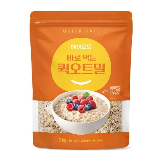 헤이오트 바로먹는 퀵 오트밀, 2kg, 1개
