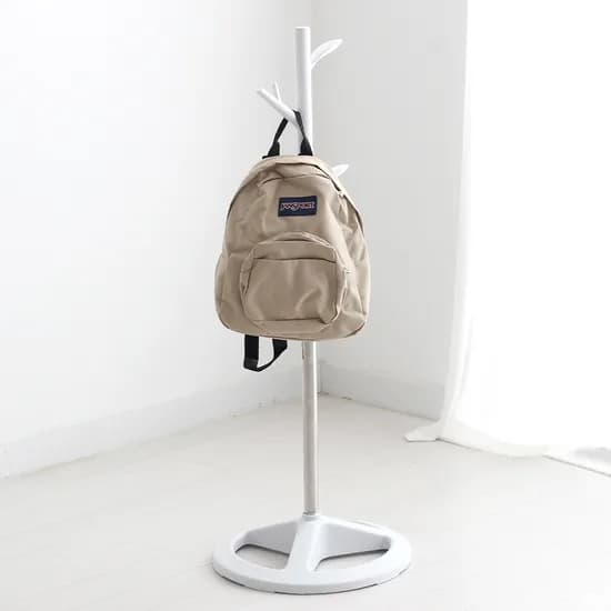 올리빙 스탠드 가방행거, 화이트, 2단, 350x925mm, 1개