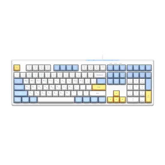 앱코 MK108 저소음 멤브레인 게이밍 키보드 베이비 블루 1개