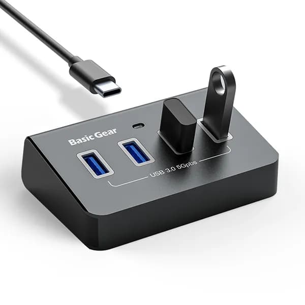 Basic Gear 버티컬 4in1 USB 3.0 허브 1.5m 그레이