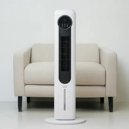 한경희 슬림형 타워 냉풍기, HAAN-L400, 리모컨, 회전, 저소음, 4L, 화이트, 1개