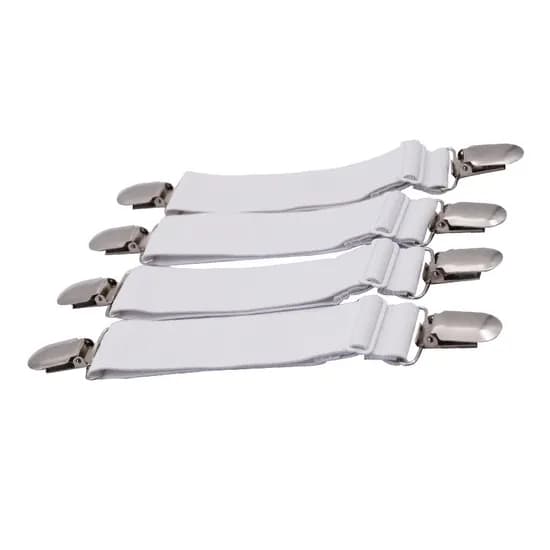 침대시트 일자형 고정밴드, 화이트, 4개