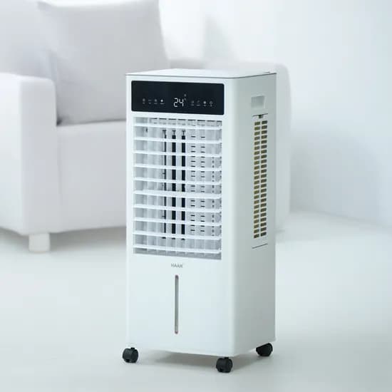 한경희 리모컨형 폭포 얼음 대용량 3면파워 AI 기능 에어쿨러 냉풍기 HAAN-L601, 화이트, 1개