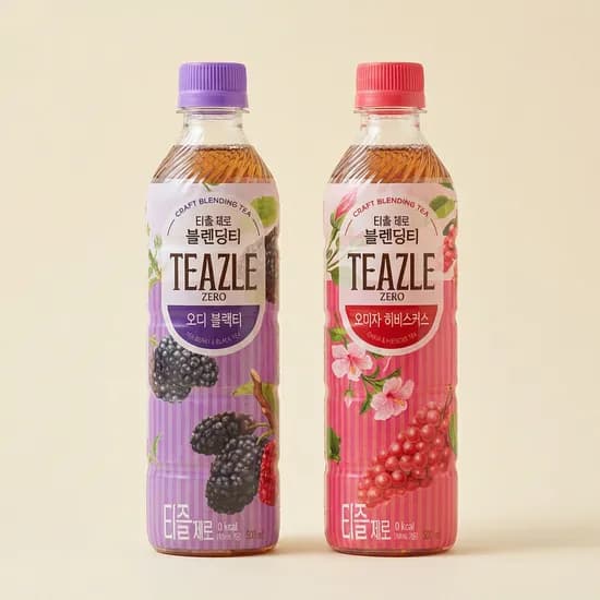 티즐 제로 블렌딩티 오디블랙티 외 오미자히비스커스티 500ml 1세트