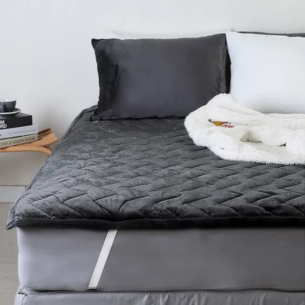 루시 극세사 침대패드 그레이 Q 150x200cm 1개