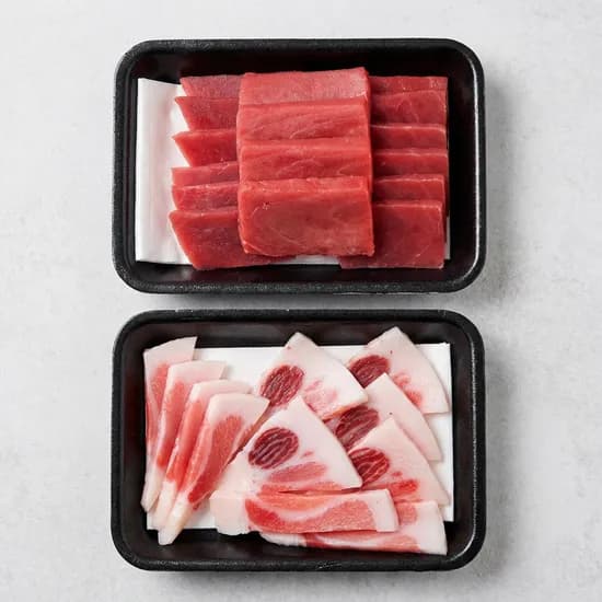 오도로 황새치뱃살 슬라이스 참치회 냉동 100g 1개