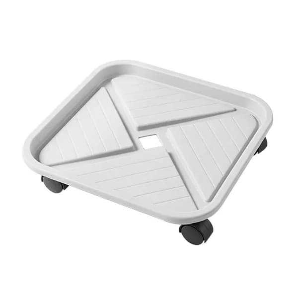 에코벨 이동식 물받이 화분받침대 그레이 33cm 1개