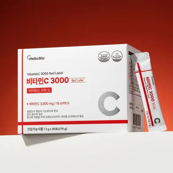 헬로바이오 비타민C 3000 레드라벨, 3g, 90포, 1박스