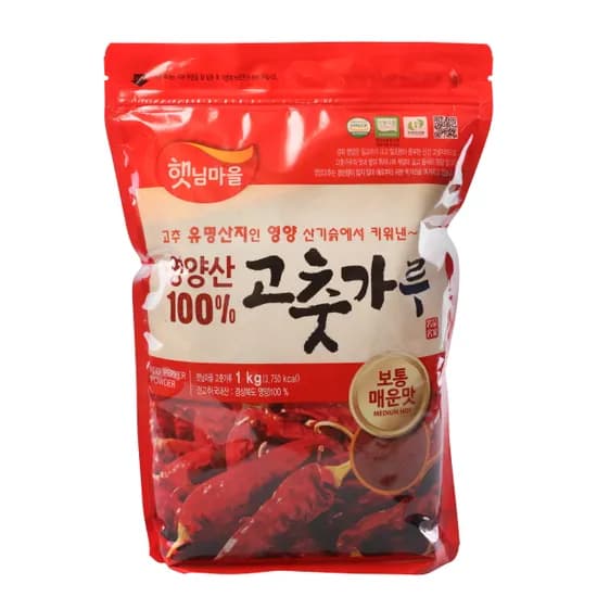 햇님마을 고춧가루, 영양산, 보통 매운맛, 1kg, 1개