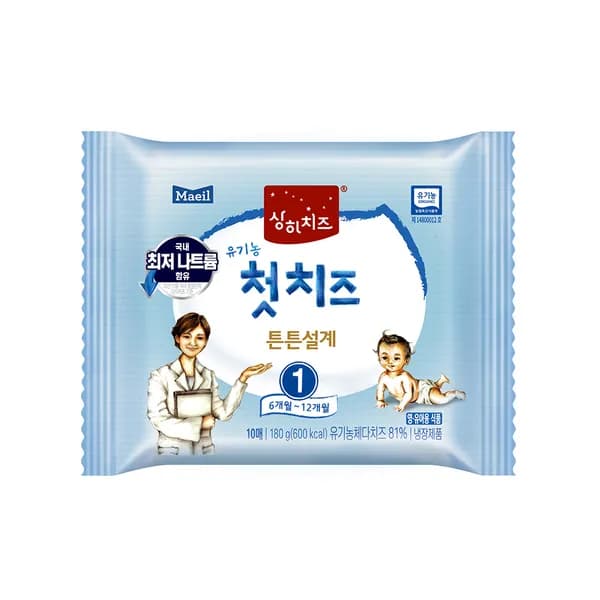 상하치즈 유기농 첫치즈 1단계 18g 60매입