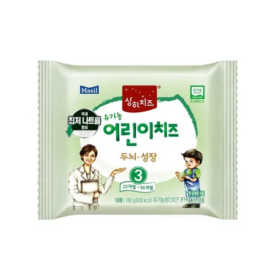 매일 상하치즈 3단계 유기농 어린이치즈, 18g, 60매입, 1개