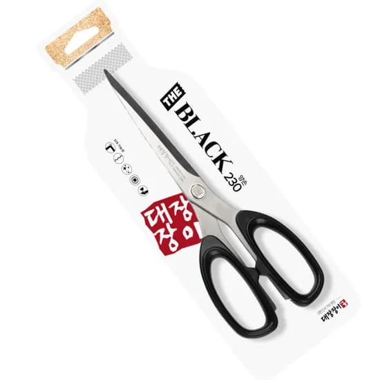 대장장이 더블랙230 양손 주방가위, 블랙, 230mm, 1개