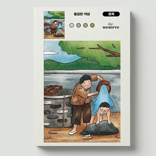 위서브 어른 색칠공부 추억과 그리움 20종 세트 8절 20매입