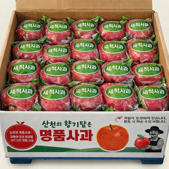 껍질째먹는 꿀 가정용 세척사과 1박스 5kg