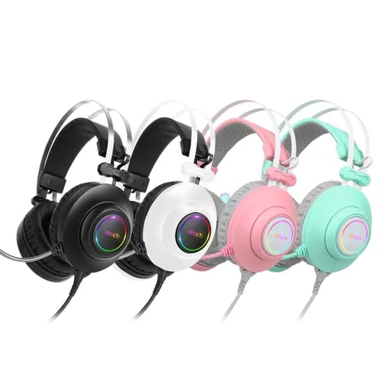 앱코 N550 ENC RGB 게이밍 헤드셋, 민트, 1개