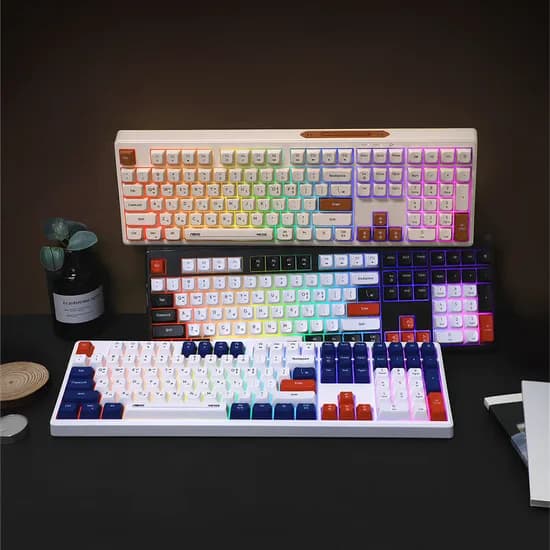 ABKO MK108W 무선 저소음 멤브레인 키보드 블랙 1개