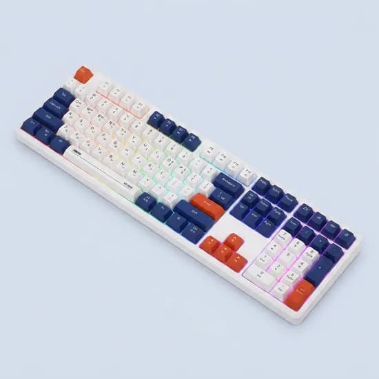 ABKO MK108W 무선 저소음 멤브레인 키보드 오트밀 1개