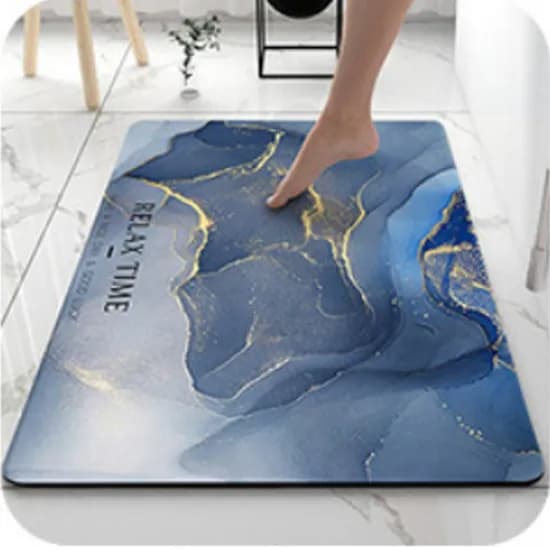 대리석 패턴 규조토 발매트 60x40cm 블루 1개