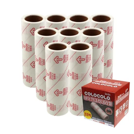 COLOCOLO 고로고로 초강력 알뜰리필, 8m, 내경38 x 폭160mm, 9롤, 9개