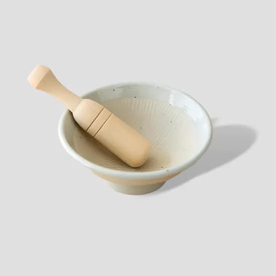 이천도자기 백자 낮은 미니 절구, 10cm, 1개