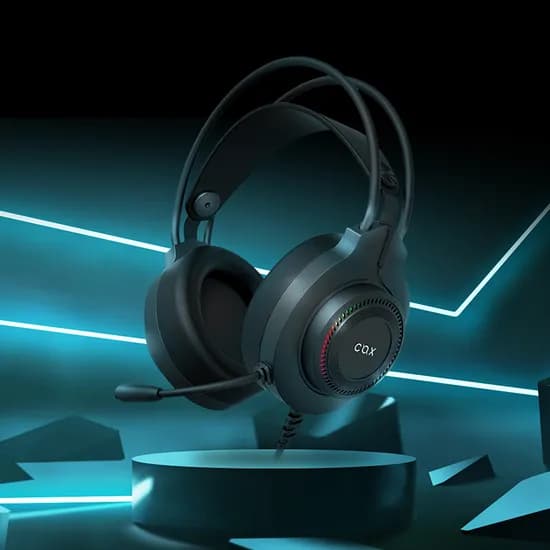 콕스 CH7 초경량 가상7.1 LED 게이밍 헤드셋, 블랙, 1개
