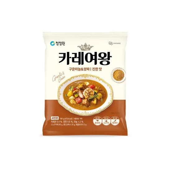 청정원 카레여왕 구운마늘&양파 108g 1개