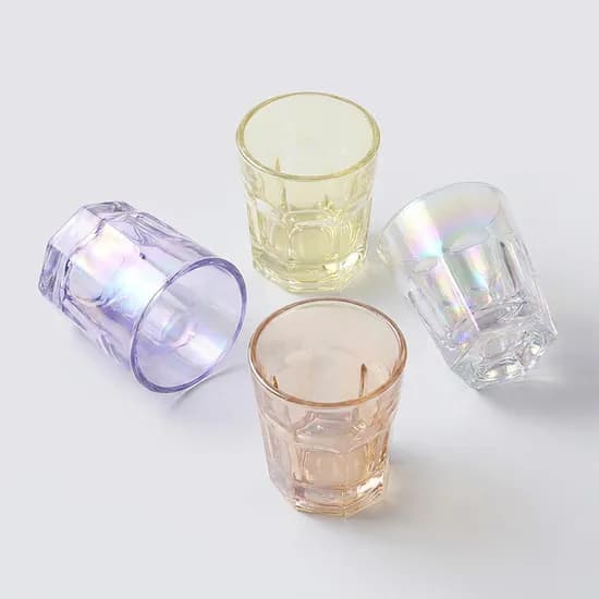 홀로그램 오로라 소주잔 레트로 4P 세트 1개